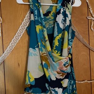 CAbi Sleeveless Floral Blouse